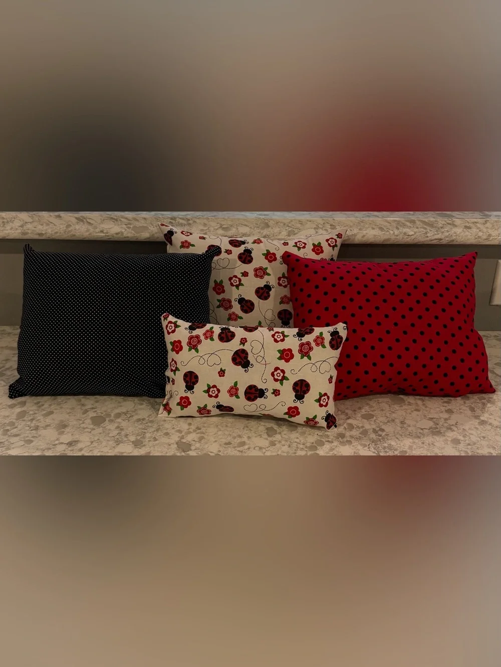🐞 Handmade Ladybug Purse Pillow Set of 4 | Purse Shapers | Bag Stuffers |
